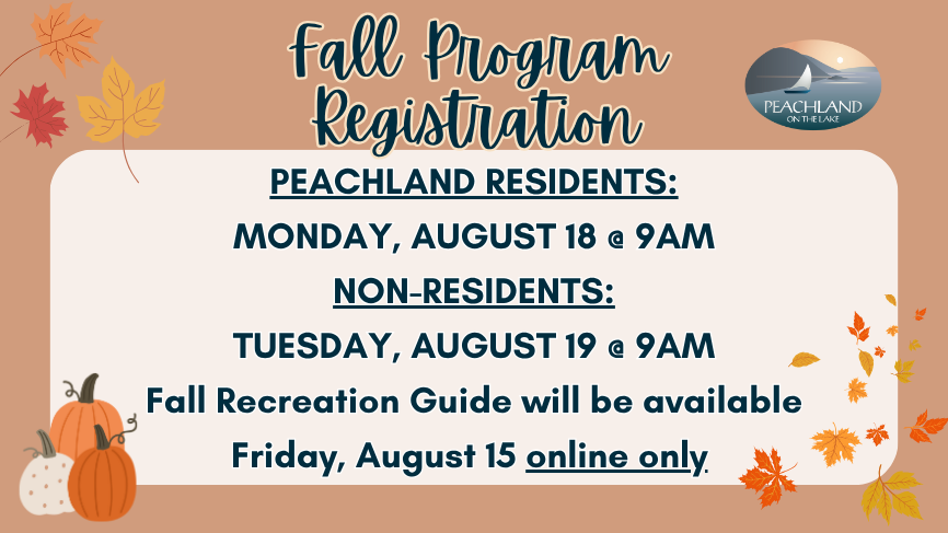 2025 Fall Recreation Program Registration