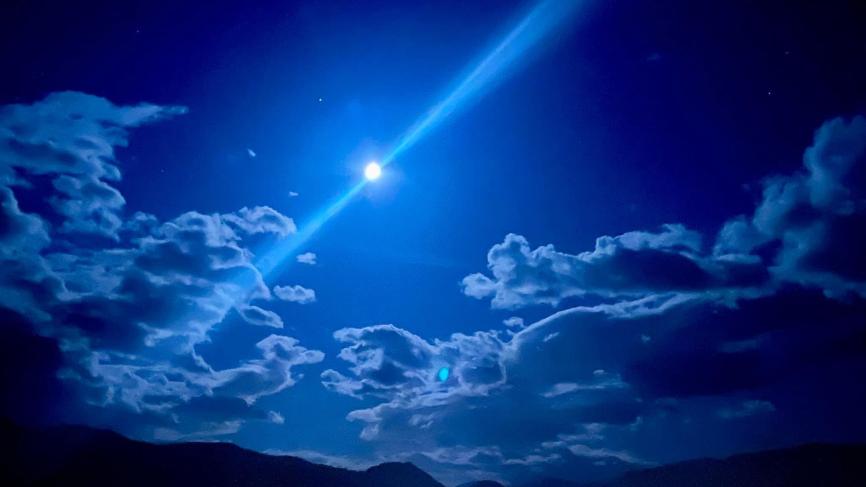 Night sky with moon