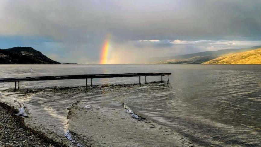 Rainbow and dock view